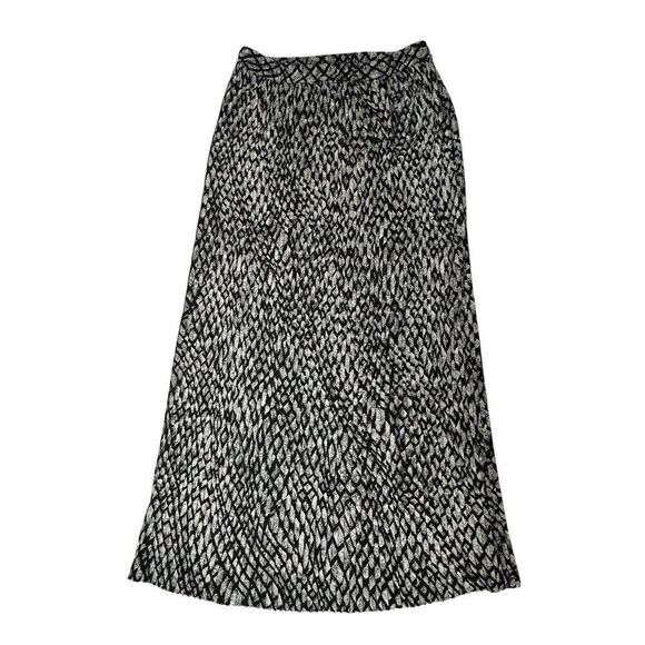 Adrienne Vittadini Sport Vintage Maxi Skirt Maxi Geometric Snake Look Plated USA - Picture 1 of 11